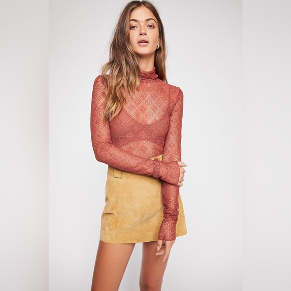 Free People Mesh Sheer long sleeve - Picture 1 of 9